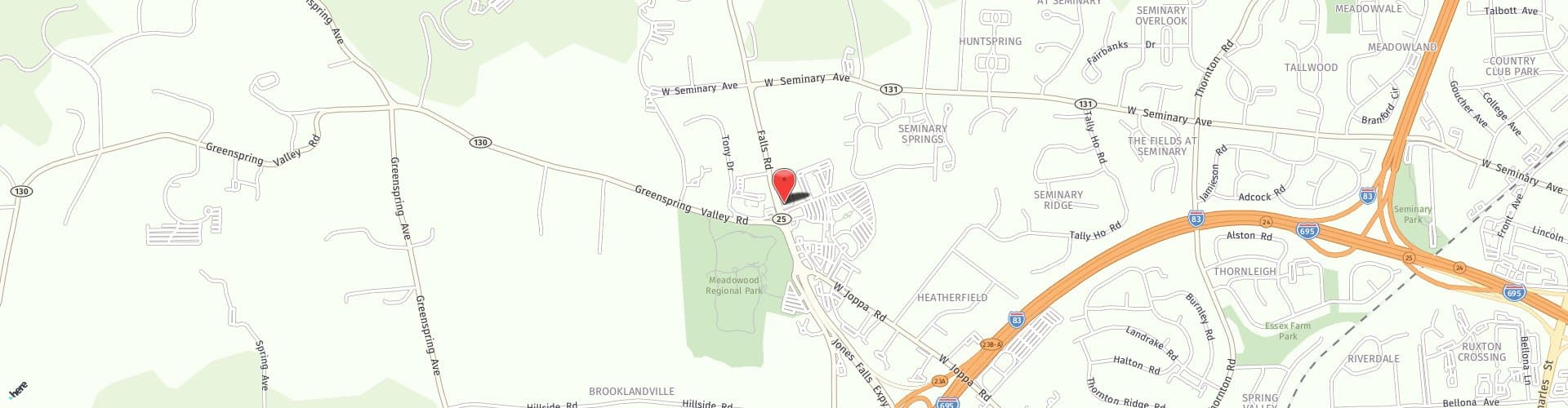 Location Map: 10807 Falls Rd #101 Lutherville-Timonium, MD 21093